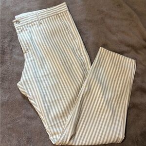 Striped Tan Men's Dress Pants